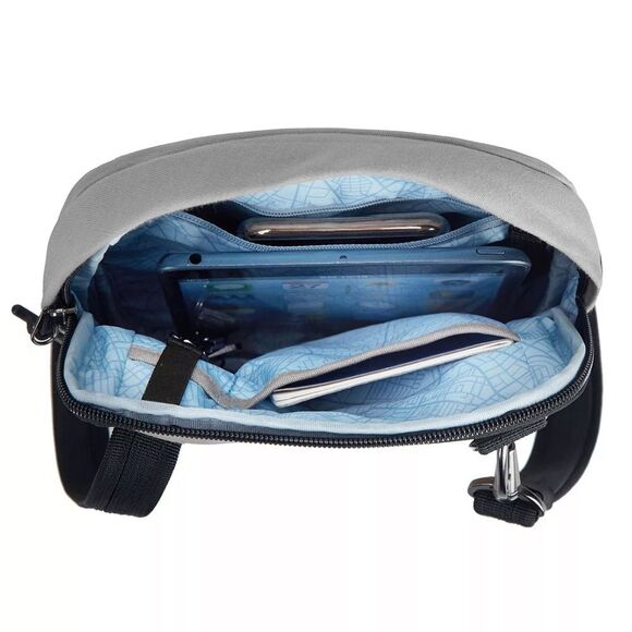 TRAVELON RFID Anti-Theft Slim Double Zip Crossbody travel bag, purse, wallet. - Picture 4 of 16